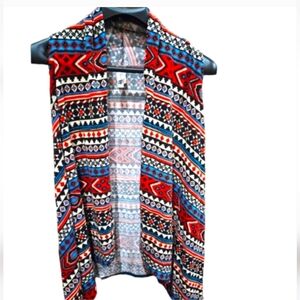 Crepas Aztec Print Tunic‎ Sweater Vest. Size M